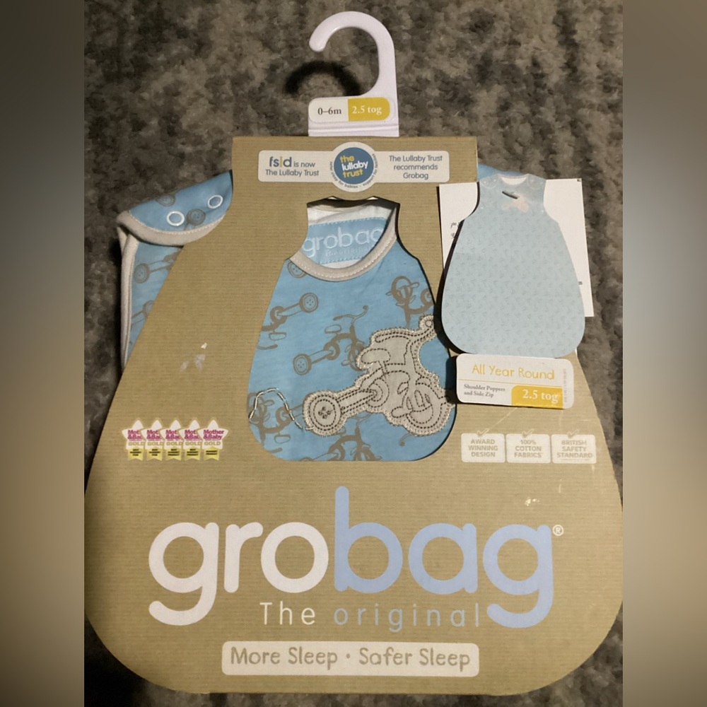Grobag Sleep Sack The Gro Company, Little Trikes 0-6 months 2.5 Tog All Season